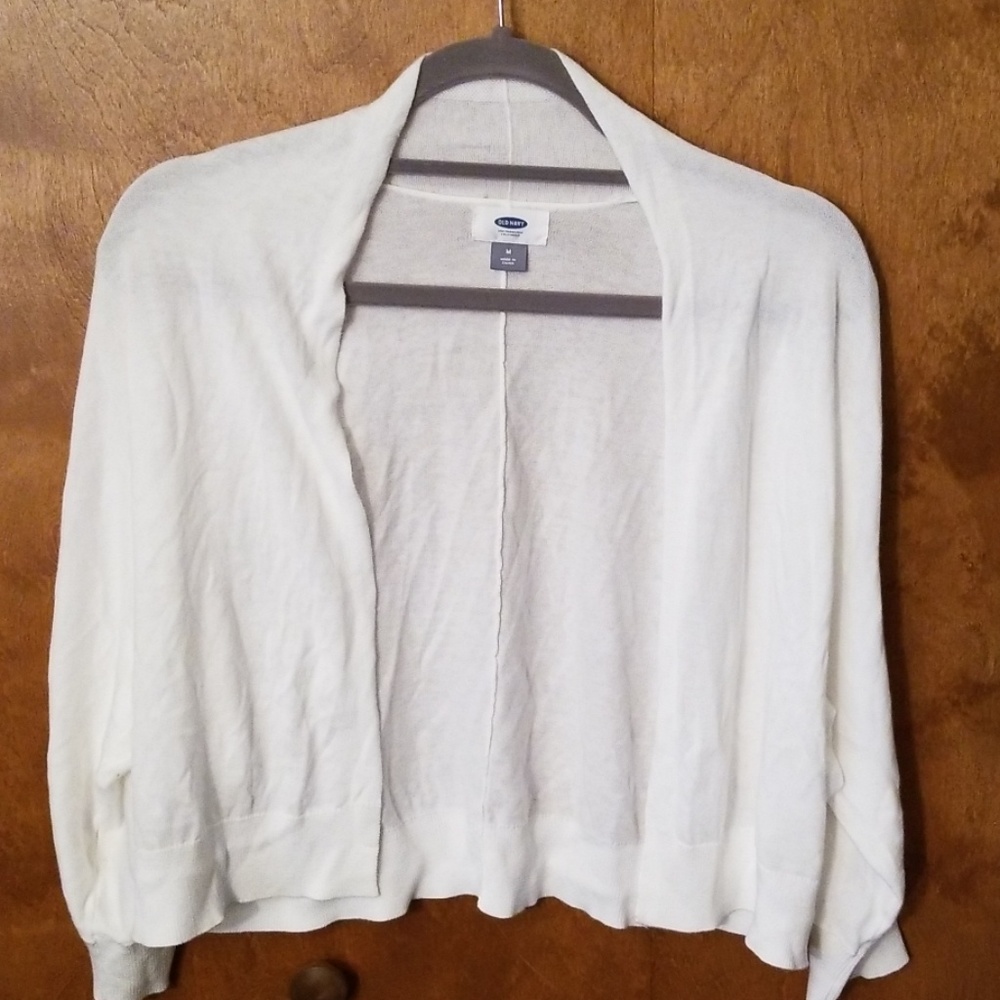 Old Navy Short White Cardigan